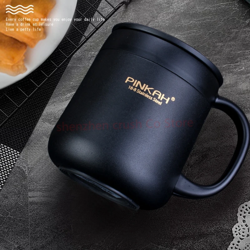 

Pinkah 400ML 304 Stainless Steel Thermos Mugs Office Cup With Handle With Lid Insulated Tea mug Thermos Cup Office Thermoses