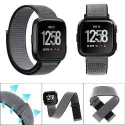 Браслет Бретели для нижнего белья для fitbit Versa Magic Стикеры нейлон Регулируемый замена ремень запястье для fitbit Versa m.21