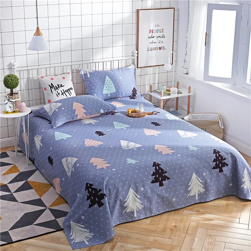 100%-Cotton-Flat-Sheet-3-Pieces-Modern-Forest-Printing-Sheet-Set-Twin-Full-Queen-King-Size-Bed-Sheets-Single-Double-Bed-Linen