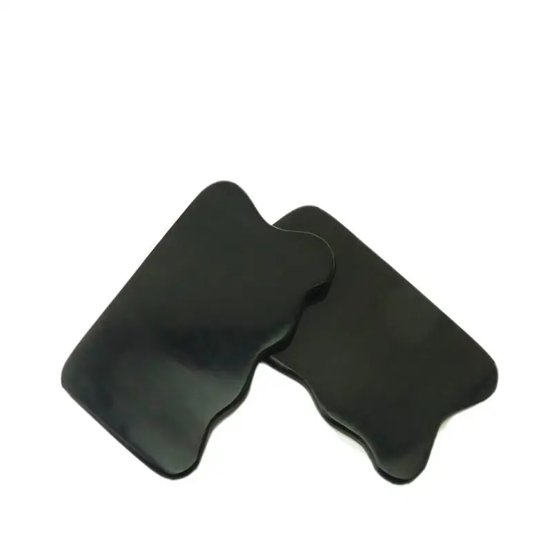 

Free Shipping Gua Sha Body Points Back Neck Face Massage Scraper Board - Yelllow / Black OX BUFFALO HORN Scrapping plate guasha