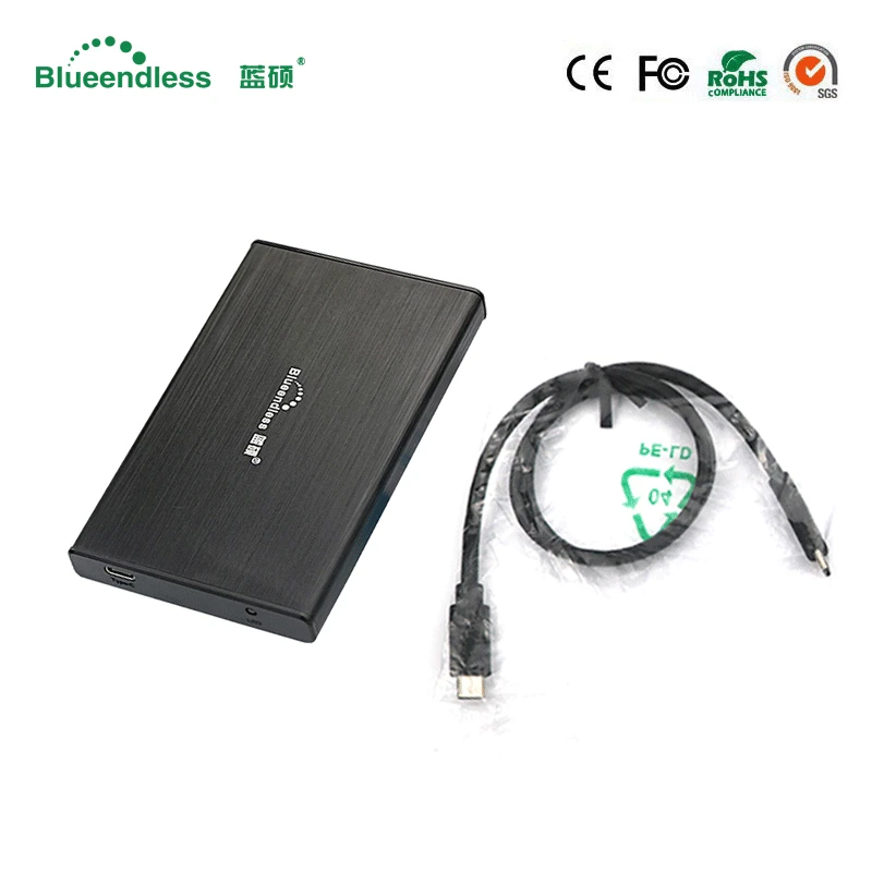 Алюминиевый корпус для внешнего жесткого диска hdd SSD sata на usb Тип C 3 1