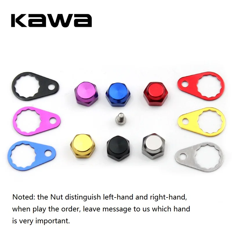 KAWA Crank Nut and Screw and Plate for fishing reel, Left Handle and Right  hand Screw Cap for Daiwa ABU Reel