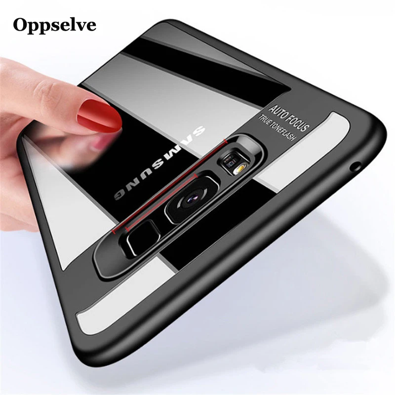 Oppselve Роскошный чехол для телефона iPhone X 8 7 6 S Plus Capinhas PC и TPU силиконовый Samsung Note S8 +
