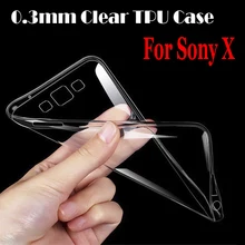 50 шт. для sony Xperia X ясности TPU чехол 0,3 мм ультра тонкий Crystal Clear CASE кожи