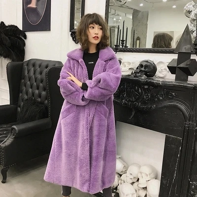 2018 New Style High-end Fashion Women Faux Fur Coat C13