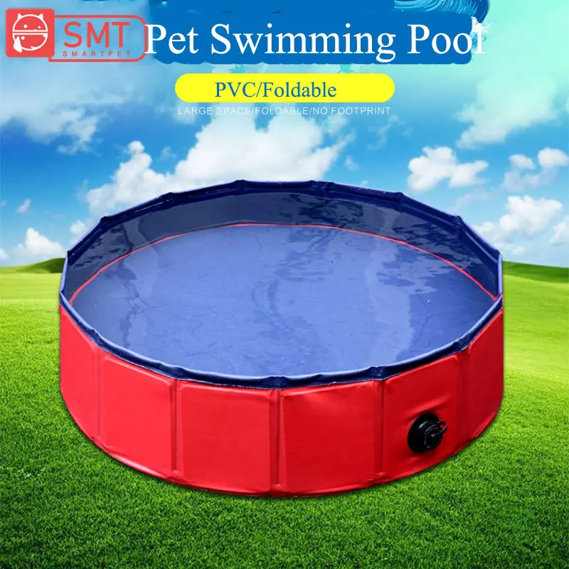 SMARTPET ПВХ складная собачка кошка плавательный бассейн ПВХ моющий пруд ванночка для собак кровать Большая маленькая собака плавательный дом кровать летний бассейн