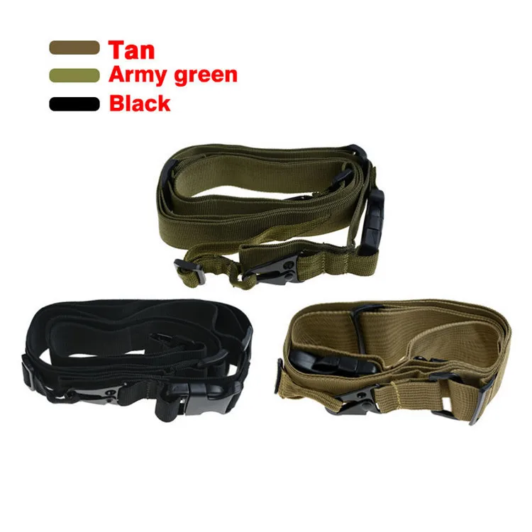 

NEW 3 Point Airsoft Hunting Belt Tactical Military Elastic Black, Army Green Gear Gun Sling Strap Outdoor Camping Survival Sling
