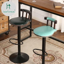 Луи Мода барные стулья модный Творческий поворотный подъемник стенд Высокая ножка Стенд Современный простой Ресторан стул