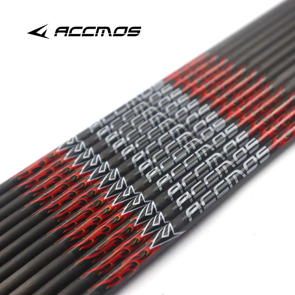 600-700-800 Pure Arrow Carbon-Arrow-Shafts Archery Bow Hunting Spine-250-300-340 Nocks