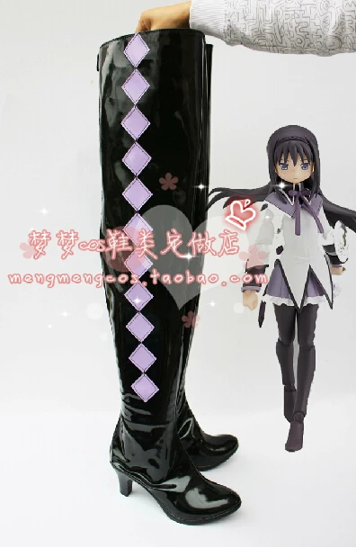 

Puella Magi Madoka Magica Akemi Homura Cosplay Shoes Anime Party Boots