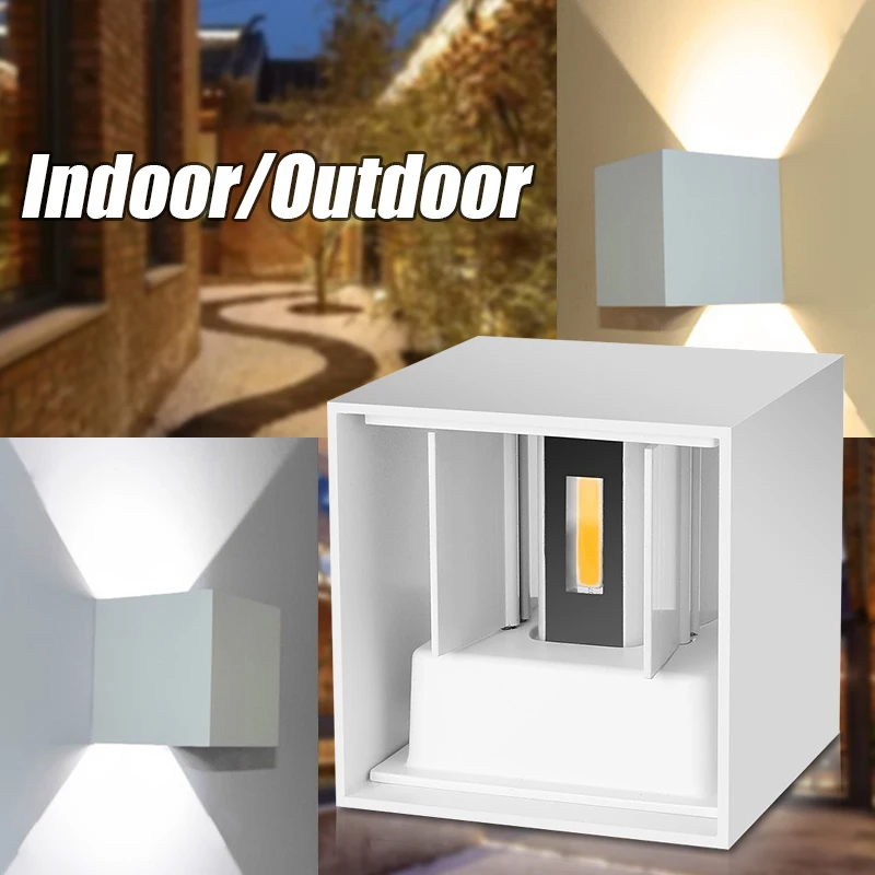 

220V 7W Waterproof LED Aluminium Wall Light Rail Project Square LED Wall Lamp Bedside Room Bedroom Led Indoor Wall Lamps Arts