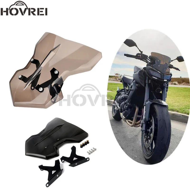 Мотоциклетное ветровое стекло с монтажным кронштейном для Yamaha MT09 MT-09 FZ09 FZ-09 MT FZ 09 ветровой щиток лобового стекла