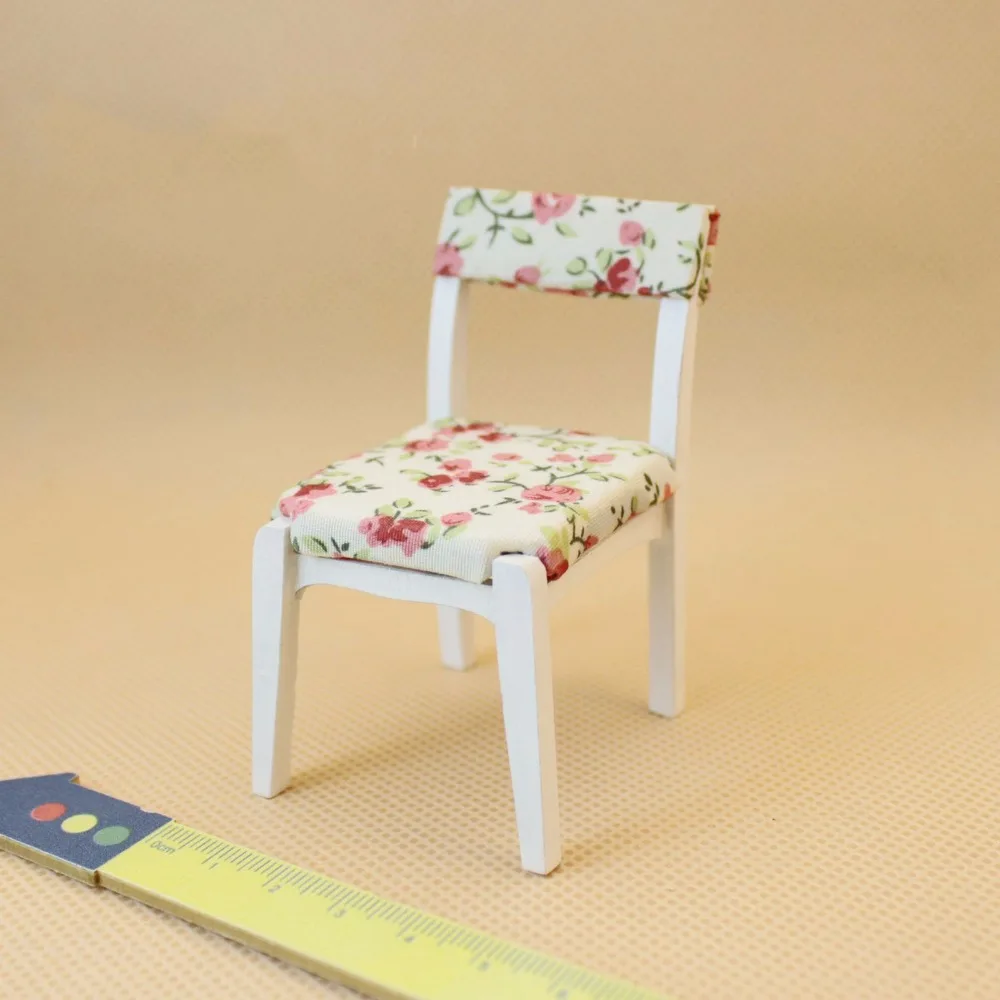 Handicraft 1:12 Dollhouse Miniature Safflower cloth dining chair furniture toys match New girls kids gift Handicraft 1:12 Dollhouse Miniature Safflower cloth dining chair furniture toys match New girls kids gift