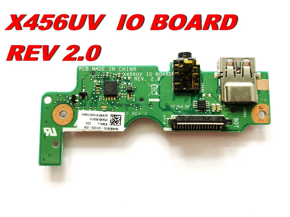 Оригинальная плата для ASUS X456UV USB аудио SD карты IO Плата REV 2 0 протестирована хорошая