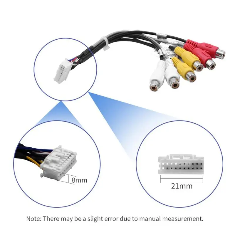 VODOOL 20Pin разъем для 6x3,5 мм RCA Женский автомобильный стерео кабель-адаптер жгут проводов Автомобильный Кабель автомобильные аксессуары