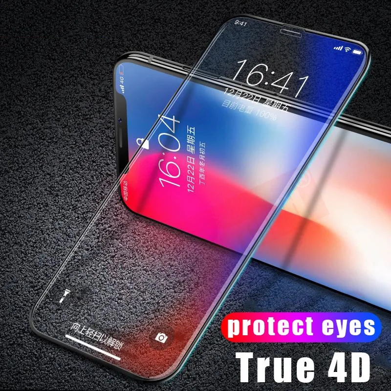 Золотая Орхидея 4D полное покрытие Край Закаленное стекло для iPhone 7 8 Plus Защита