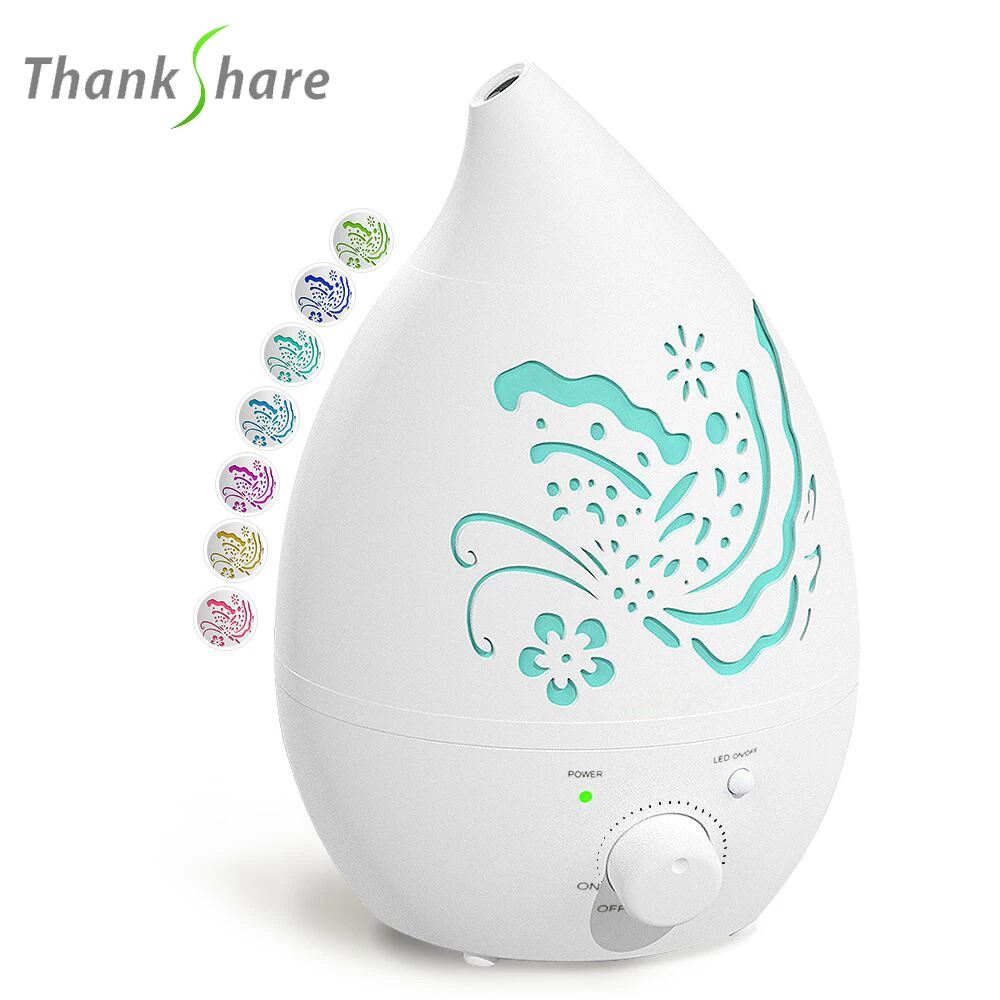 Koop THANKSHARE Ultrasone Luchtbevochtiger Aroma Essenti euml;le Olie Diffuser 1.3L Aromatherapie Cool Mist Maker Voor Home Office SPA Fogger