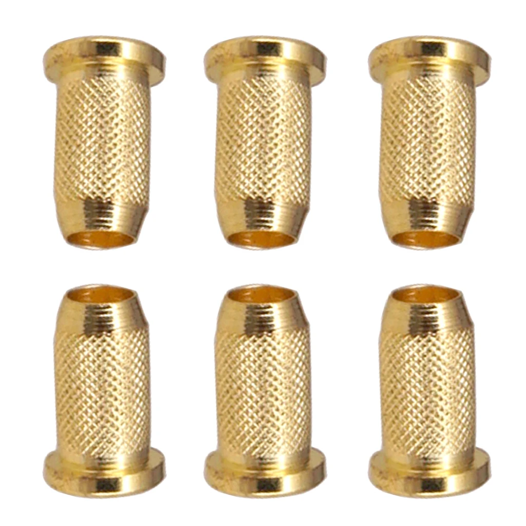 Durable 6x Electric Guitars Through Body Bushings Golden String Instrument Parts Luthier Tools