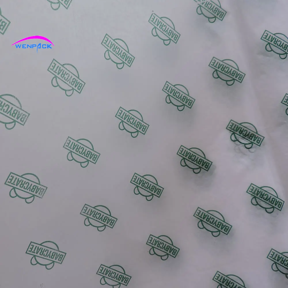 Заказная шелковая бумага/печать логотипа на упаковочной бумаге/Роскошная подарочная бумага/500 шт - Цвет: white paper