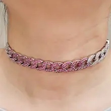 ACCKING модный дизайн многоцветный популярная кубическая цепь из циркония колье ожерелье для женщин ювелирные изделия