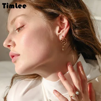 

Timlee E194,Free Shipping,New Metal Question Mark Dangle Earrings,Fashion Jewelry Wholesale