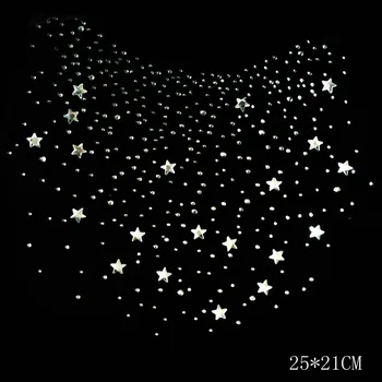 

Clear Crystal starry sky bag T shirt neckline DIY strass hotfix Rhinestone applique Pattern motif Iron On Heat transfer Designs