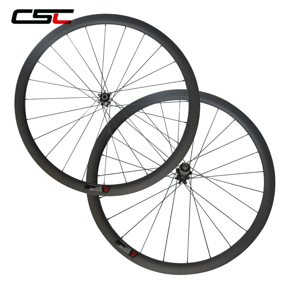 Top SAT No outer Holes Carbon Cyclocross Wheels Clincher and Tubeless Ready Straight Pull Hub U Shape 6 Bolts 2