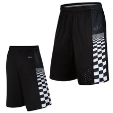 SYNSLOVE design black training basketball race painting sample sport shorts loose half length plus size with double pocket