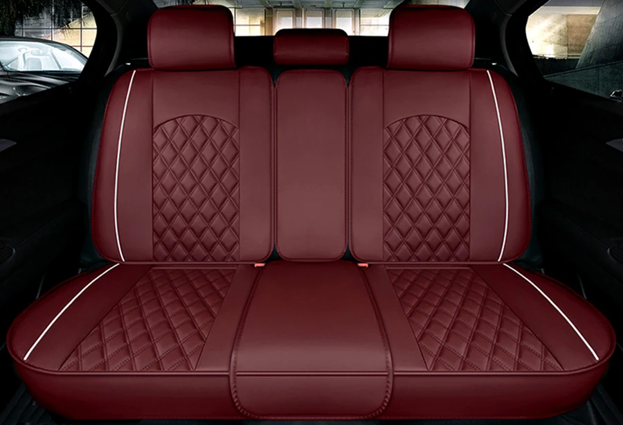 Передний+ задний) Универсальный кожаный чехол для сидений автомобиля lada granta hyundai Kia rio VW polo Renault, Chevrolet cruze