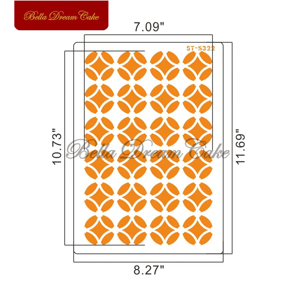Кружевной дизайн трафарет для торта инструмент для торта пластиковые трафареты для рисования Многослойные трафареты для поделок Скрапбукинг трафарет для рисования шаблон - Цвет: ST-5322