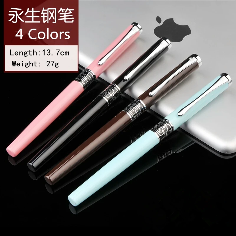 

Wingsung brand metal Fountain Pen students Office stationery Luxury Extra Fine 0.38mm Nib calligraphy ink Pens gift MONTE