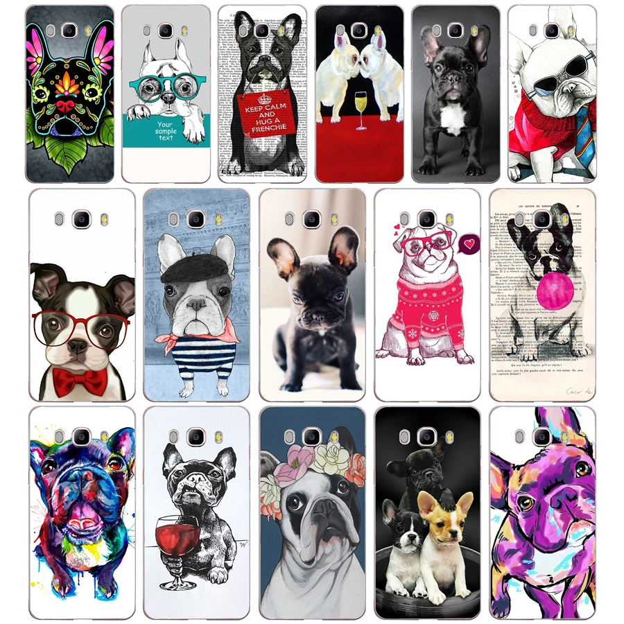 

108DF French Bulldog Art Hard Transparent Case Cover for Samsung Note 3 4 8 for Galaxy a3 a5 2017 j3 j5 j7 2015 2016 2017