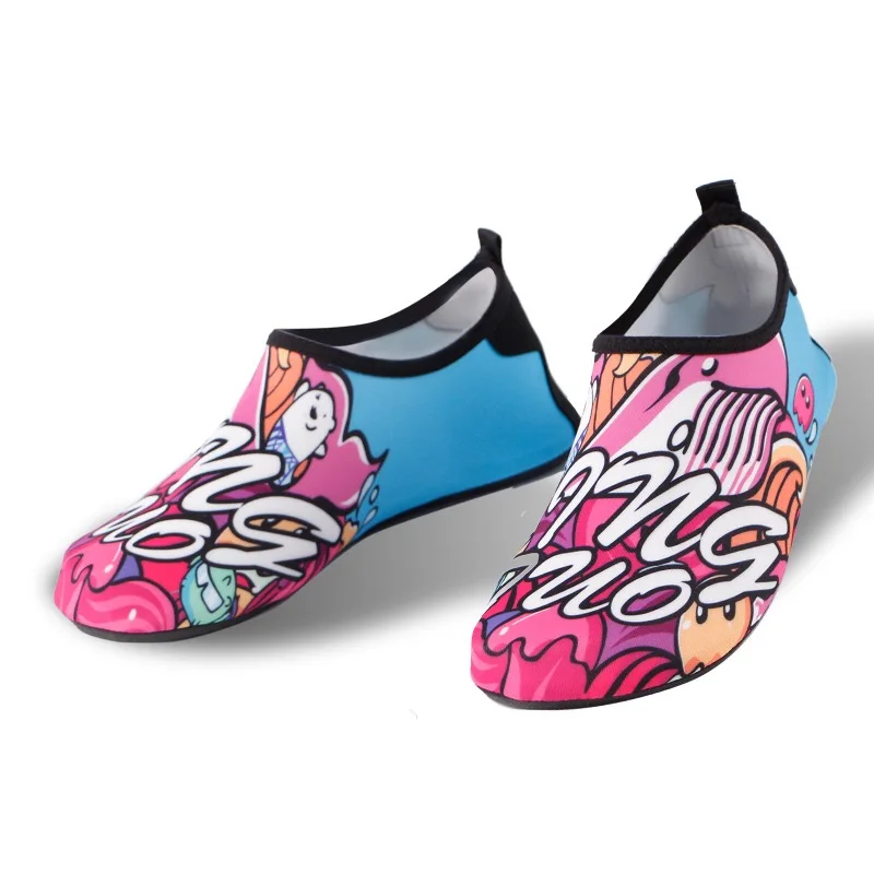 Летняя обувь для плавания; обувь для взрослых; обувь для плавания; пляжная обувь; большие размеры; мужские кроссовки в полоску; цветная обувь; zapatos hombre - Цвет: Розовый