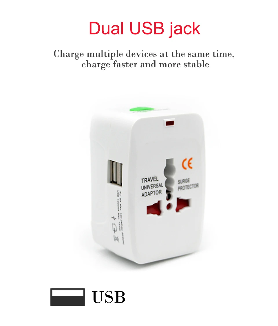 Electric Plug power Socket Adapter International travel adapter Universal Travel Socket USB Power Charger Converter EU UK US AU (10)