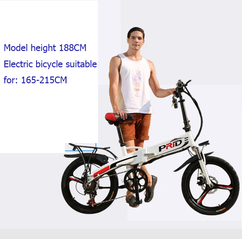 Best Electric Bike 20inch Aluminum Foldable Electric Bicycle 48V12.5A Lithium Battery 350W Powerful Scooter Mountain e bike Snow bike 1