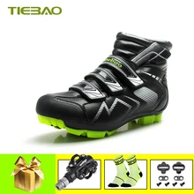 Tiebao зимние zapatillas ciclismo mtb велосипедная обувь bicicleta triatlon для езды на велосипеде самоблокирующиеся велосипедные педали mtb кроссовки