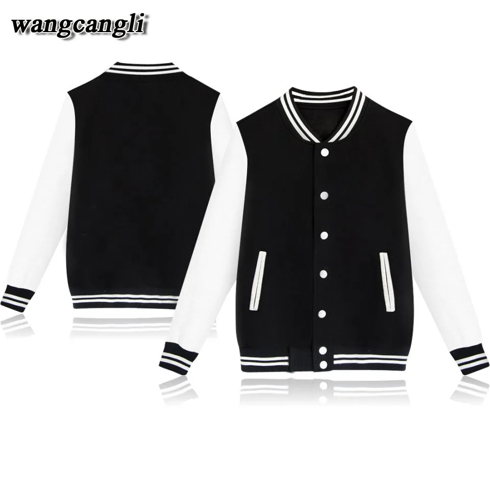 2016 Winter black Baseball Jacket Women Sweatshirt College Sportswear