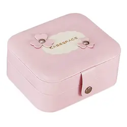 CASEGRACE двухслойная портативная дорожная коробочка для украшений Напа зернистая кожа Дисплей ящик-органайзер для хранения для сережек
