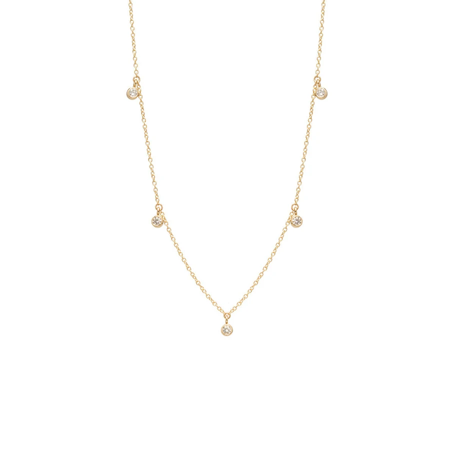 Женская подвеска из моиссанита 5 шт. 14 K желтое белое золото DF цвет 4 0 мм|pendant chain