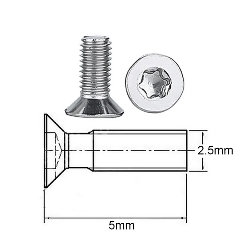 50 шт. торкс шурупы M2 M2.5 M3 M4 3-30 мм нержавеющая сталь 304 винт с потайной головкой и внутренним шестигранником винт плоский болт с головкой бытовой инструмент