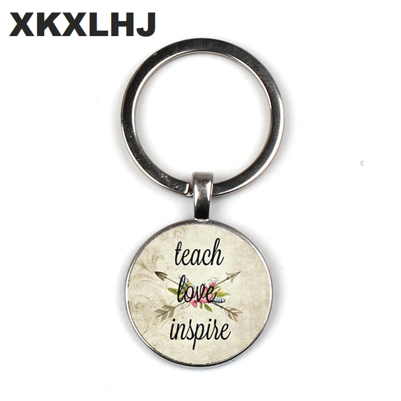 

Teaching love mind, teacher jewelry, teaching love to stimulate charm, teacher gift, day care provider teacher charm keychain