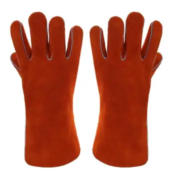 

Leather Safety Gloves High Temperature Resistant Work Gloves Welding Work Gloves Heat Resistant Safety Gloves