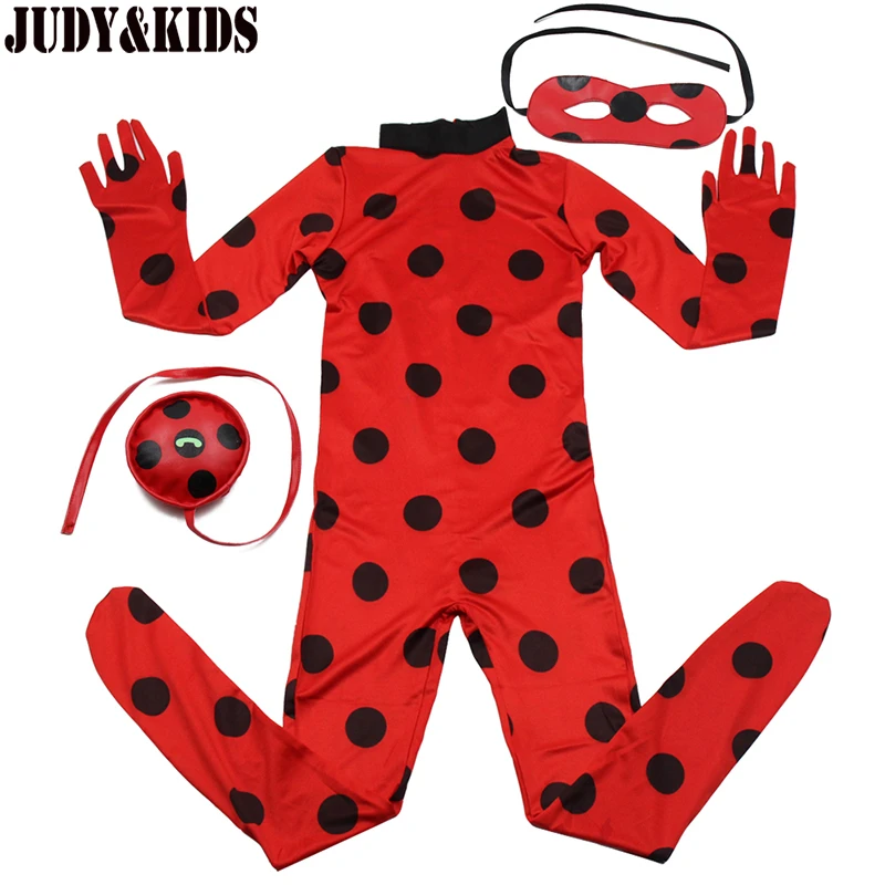 Children Clothing Sets Lady Bug Cosplay Sets Ladybug Halloween Christmas Party Custume Kids One-piece Girls Suit Spandex Onesie02