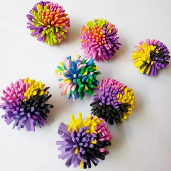 

5Pcs Soft Pet Flower Ball Cat Toys EVA Colorful Ball Cats Catch Ball Toy Random Color