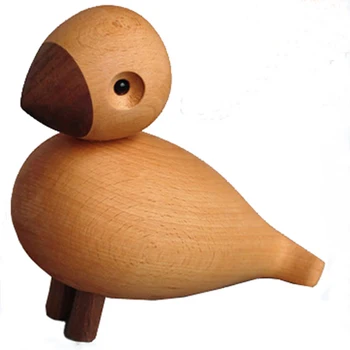 

Carved Wooden Bird Wooden Chick Beech Solid Wood
