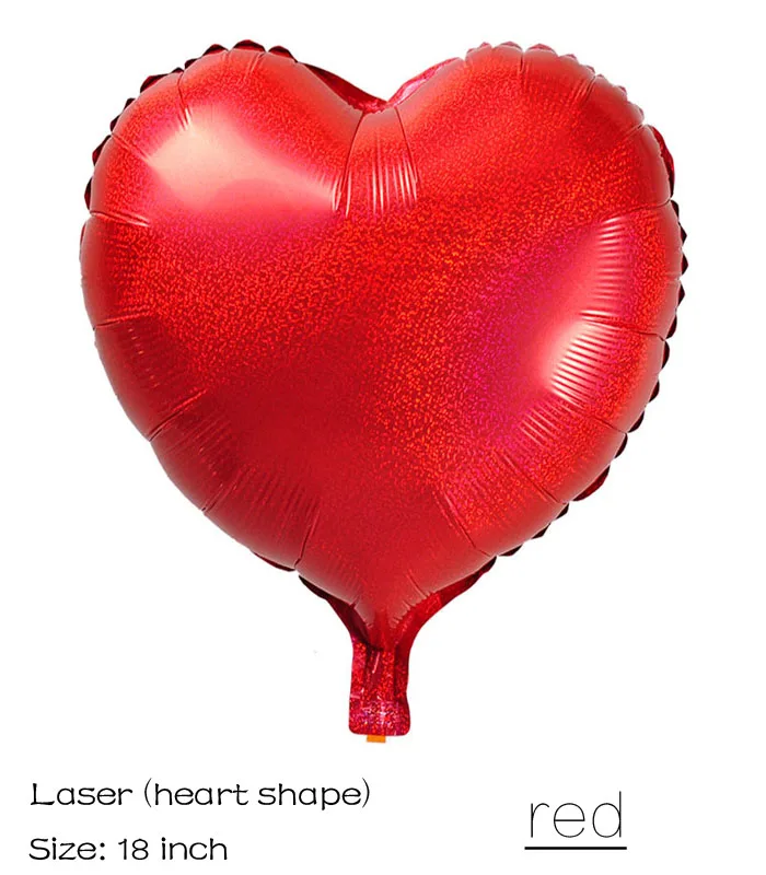 Свадебные воздушные шарики Луна Сердце Звезда лазерное Пентакль Алюминий Шар Детские игрушки Аксессуары для вечеринки, дня рождения шар воздушные шары с сердцем - Цвет: laser  heart-shaped