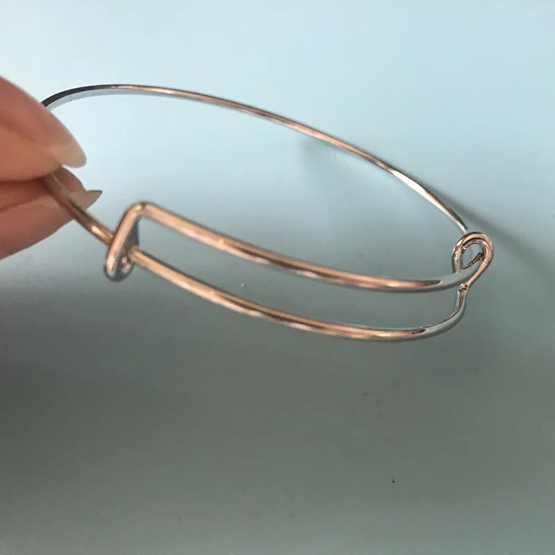 

100PCS Fashion Adjustable Bangle Metal Wire Bangle Expandable Bangle Bracelet Jewelry Women Girl Ladies Gift Bijoux
