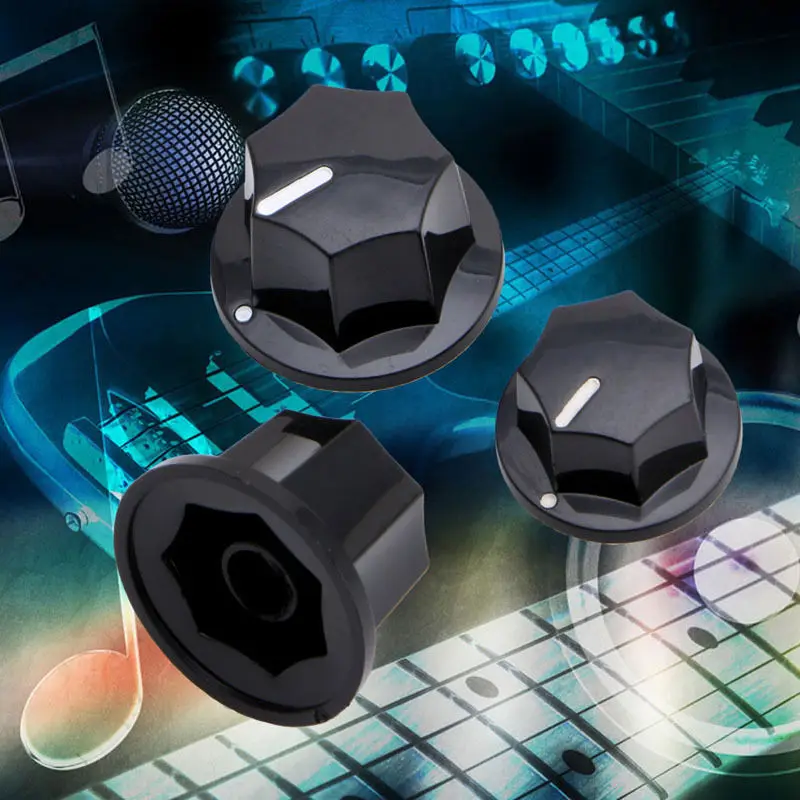 

1 Set 3pcs Plastic Control Knobs For Guitar Parts Replacement