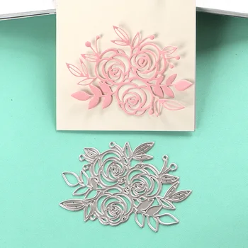 

DUOFEN METAL CUTTING DIES 020006 1pc rose floral stencil for DIY papercraft projects Scrapbook Paper Album greeting cards