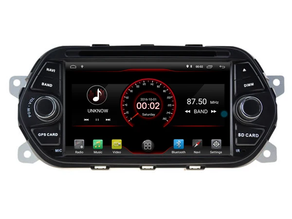 Top Navirider car dvd play multimedia music player car radio audio player android 8.1 gps for FIAT EAGA NEW with red light 4